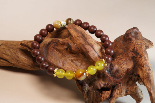 Multi-Jade Five Elements Fire Energy Bracelet