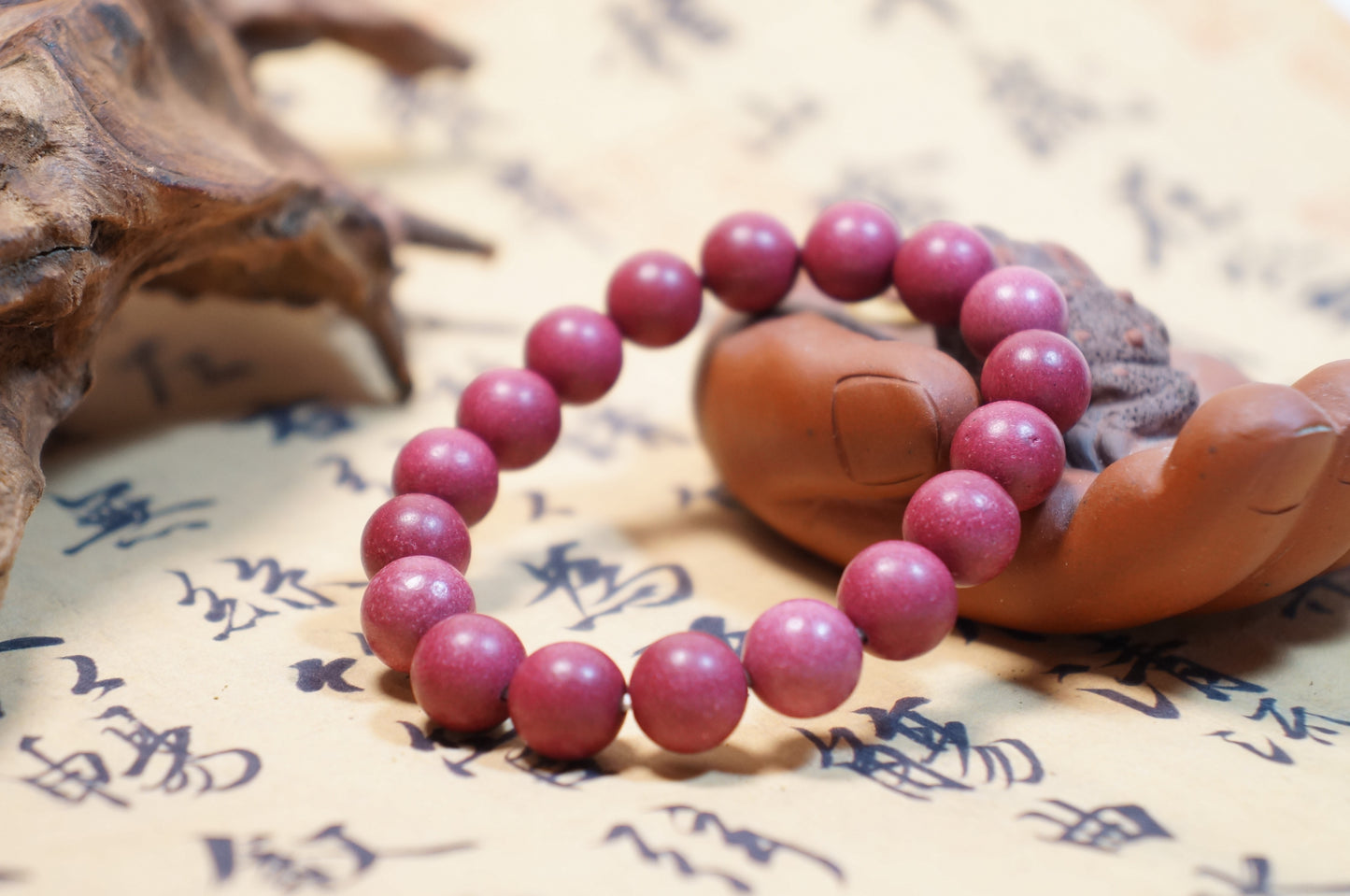 Rose & Frankincense Floral Herbal Bead Bracelet