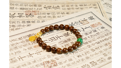 Elegant Orchid & Jade Prosperity Bracelet