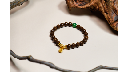 Elegant Orchid & Jade Prosperity Bracelet