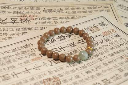 Green Jade Five Elements Metal Energy Bracelet