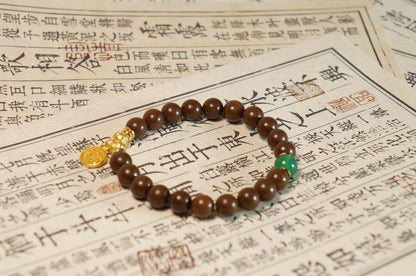 Orchid & Jade Floral Herbal Bead Bracelet