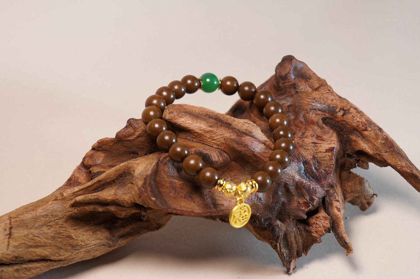 Orchid & Jade Floral Herbal Bead Bracelet