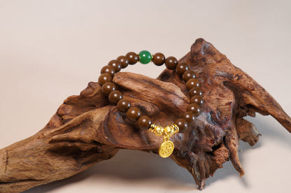 Orchid & Jade Floral Herbal Bead Bracelet