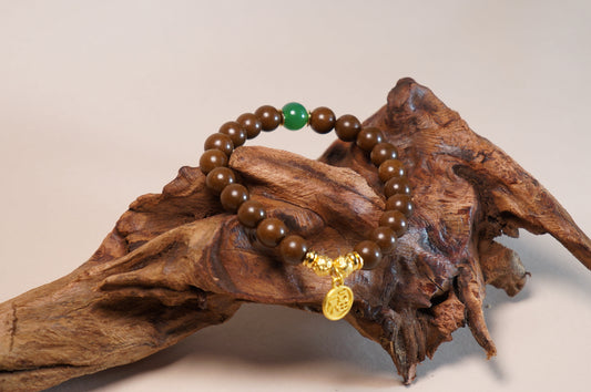Orchid & Jade Floral Herbal Bead Bracelet
