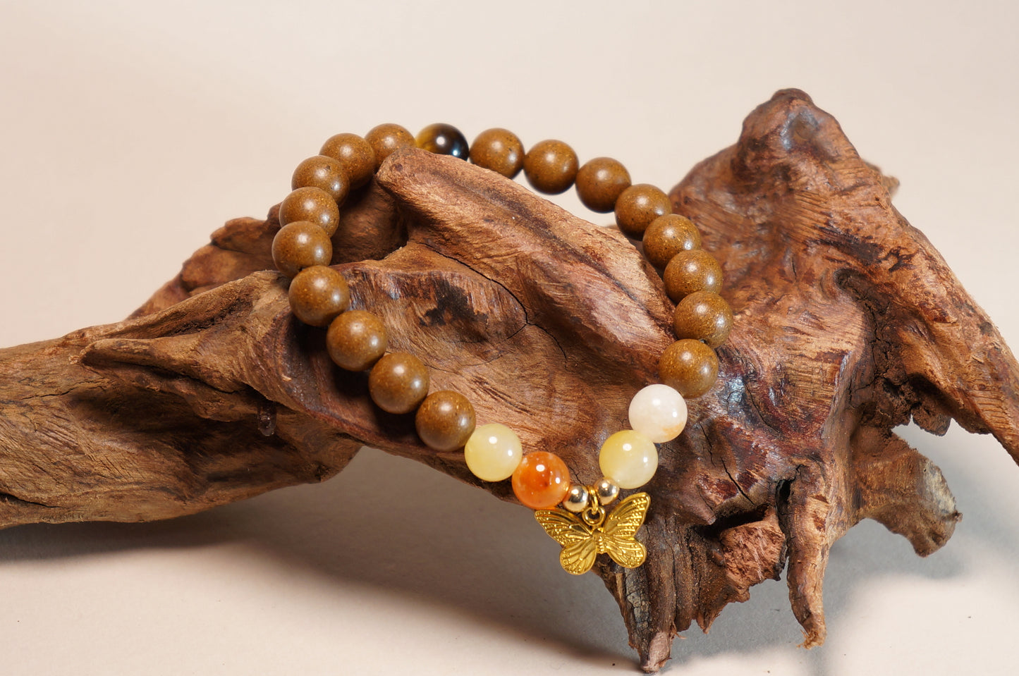 Yellow Jade & Tiger’s Eye Five Elements Earth Energy Bracelet
