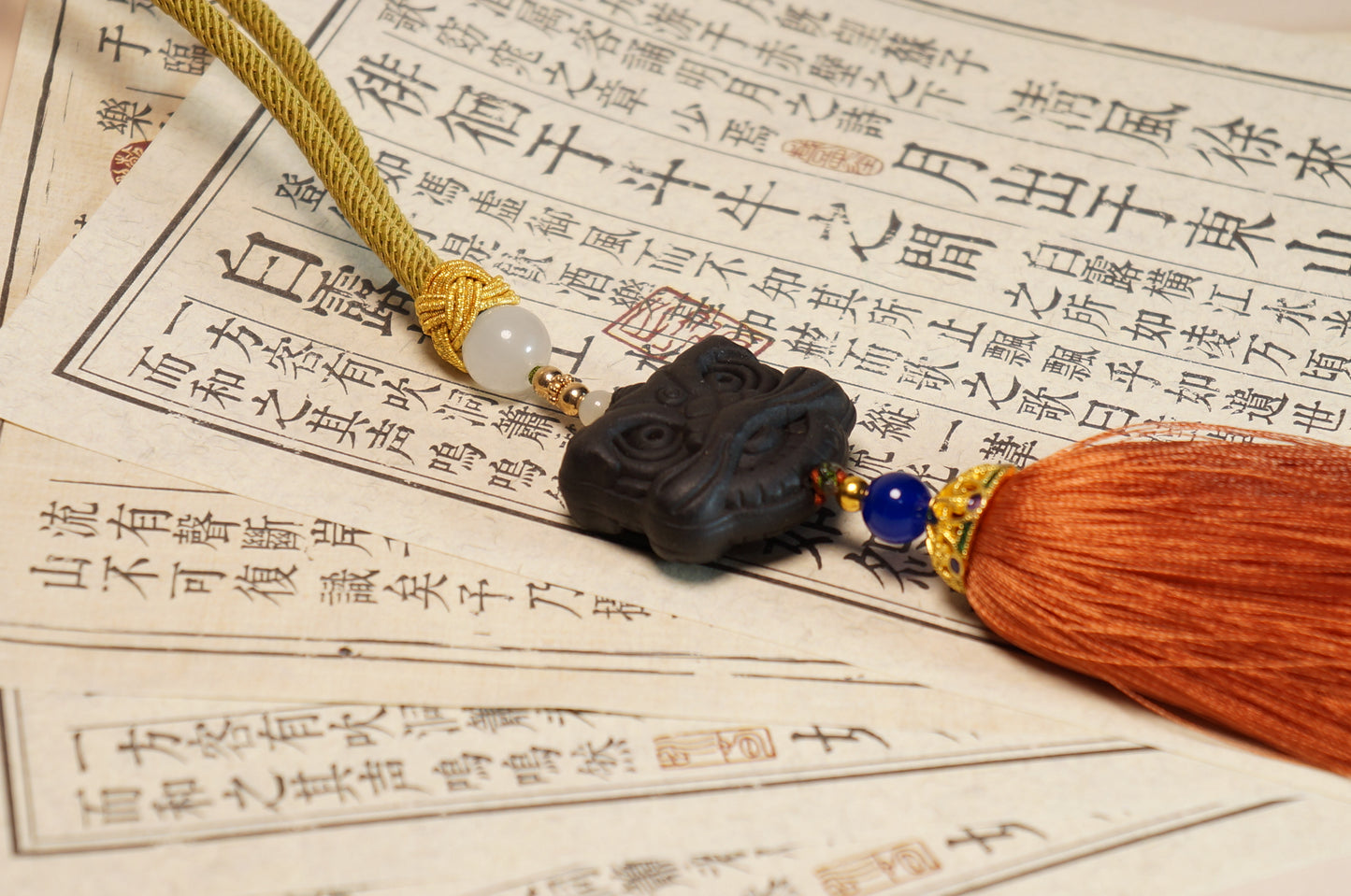 Lion Dance Guardian Incense Pendant