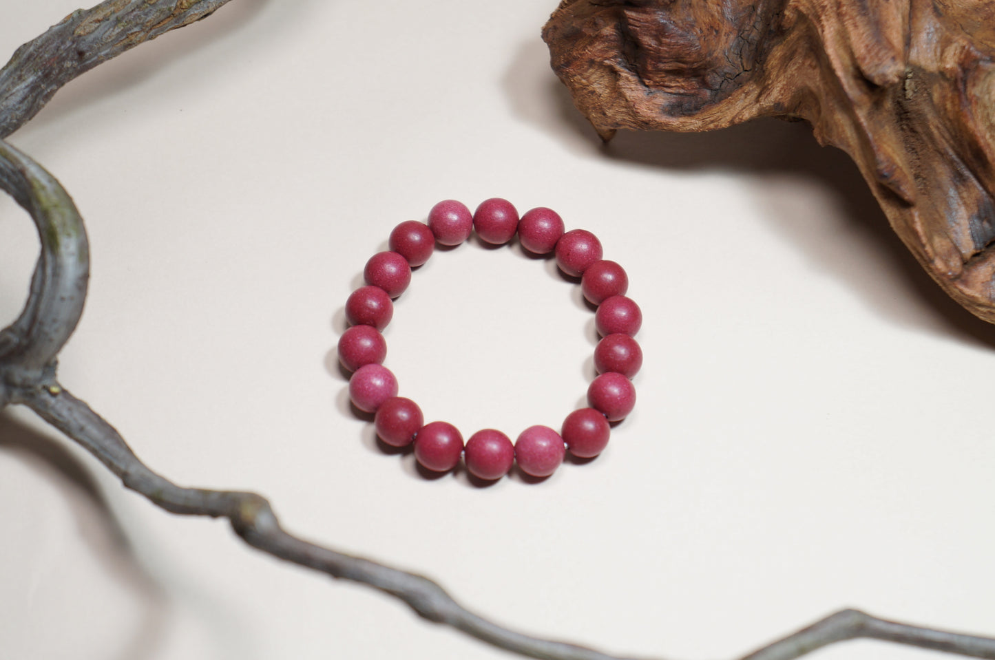 Rose & Frankincense Floral Herbal Bead Bracelet