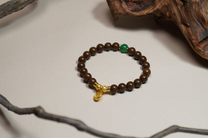 Orchid & Jade Floral Herbal Bead Bracelet