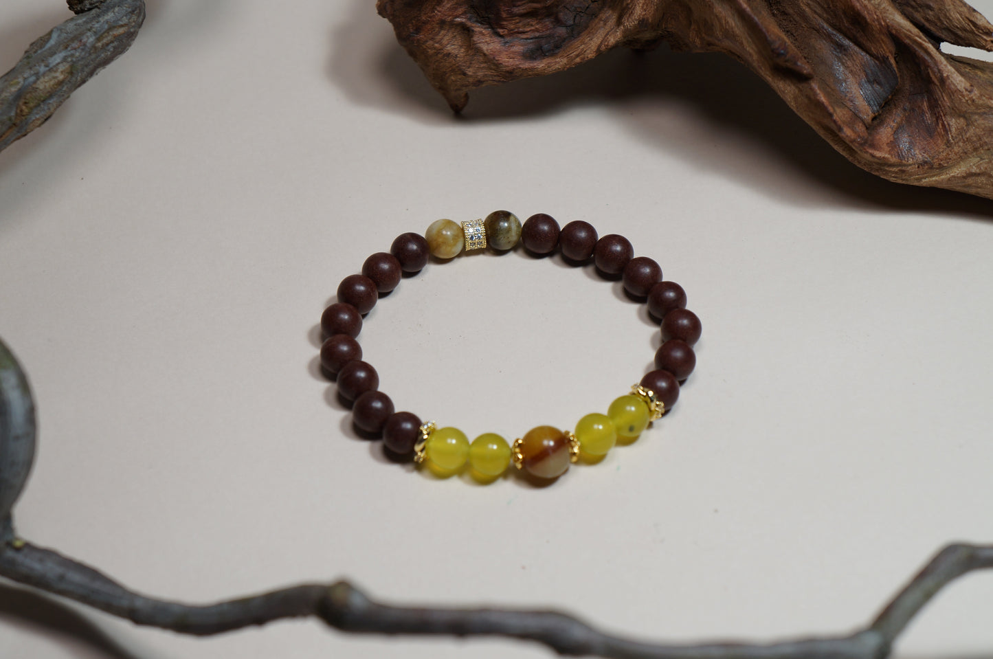 Multi-Jade Five Elements Fire Energy Bracelet