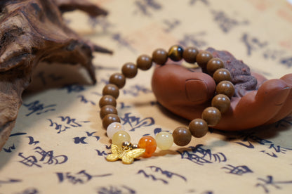 Yellow Jade & Tiger’s Eye Five Elements Earth Energy Bracelet