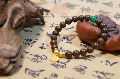 Orchid & Jade Floral Herbal Bead Bracelet