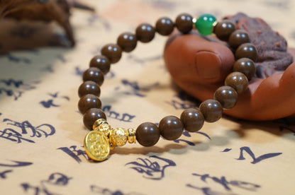 Orchid & Jade Floral Herbal Bead Bracelet