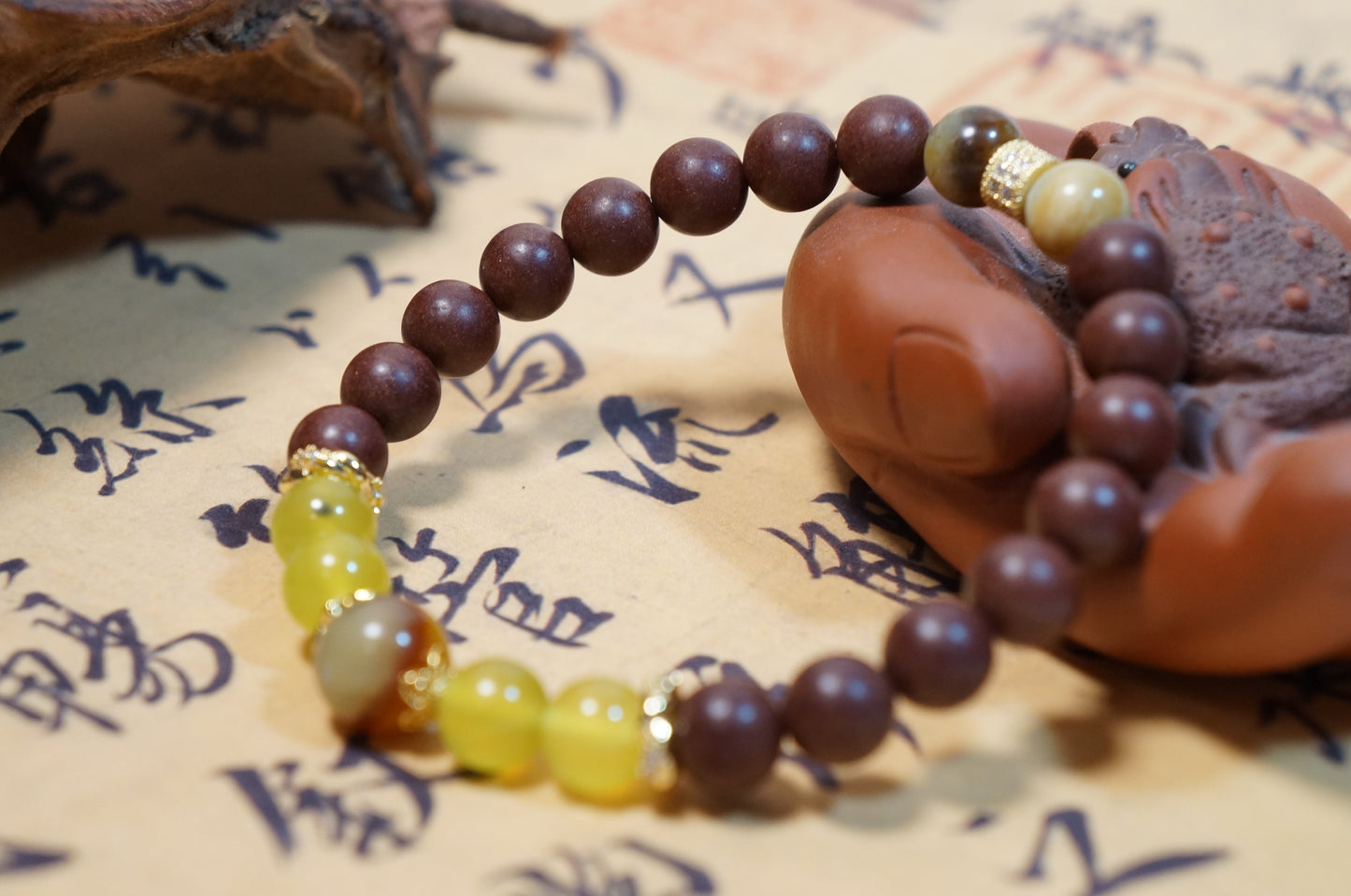 Multi-Jade Five Elements Fire Energy Bracelet